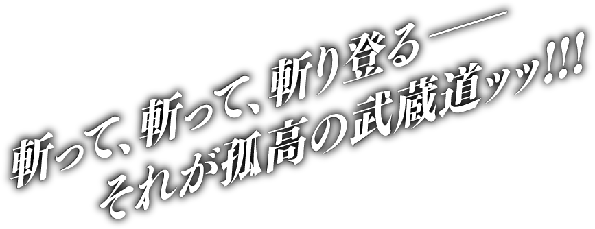 斬って、斬って、斬り登るーそれが孤高の武蔵道ッッ!!!